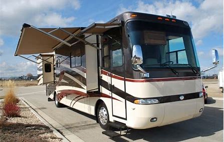RV parked at a campsite