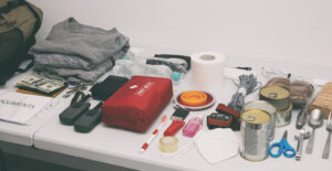 Hurricane kit ready for emergencies