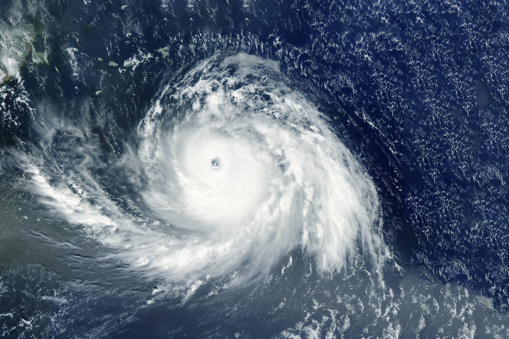 hurricane viewed from space