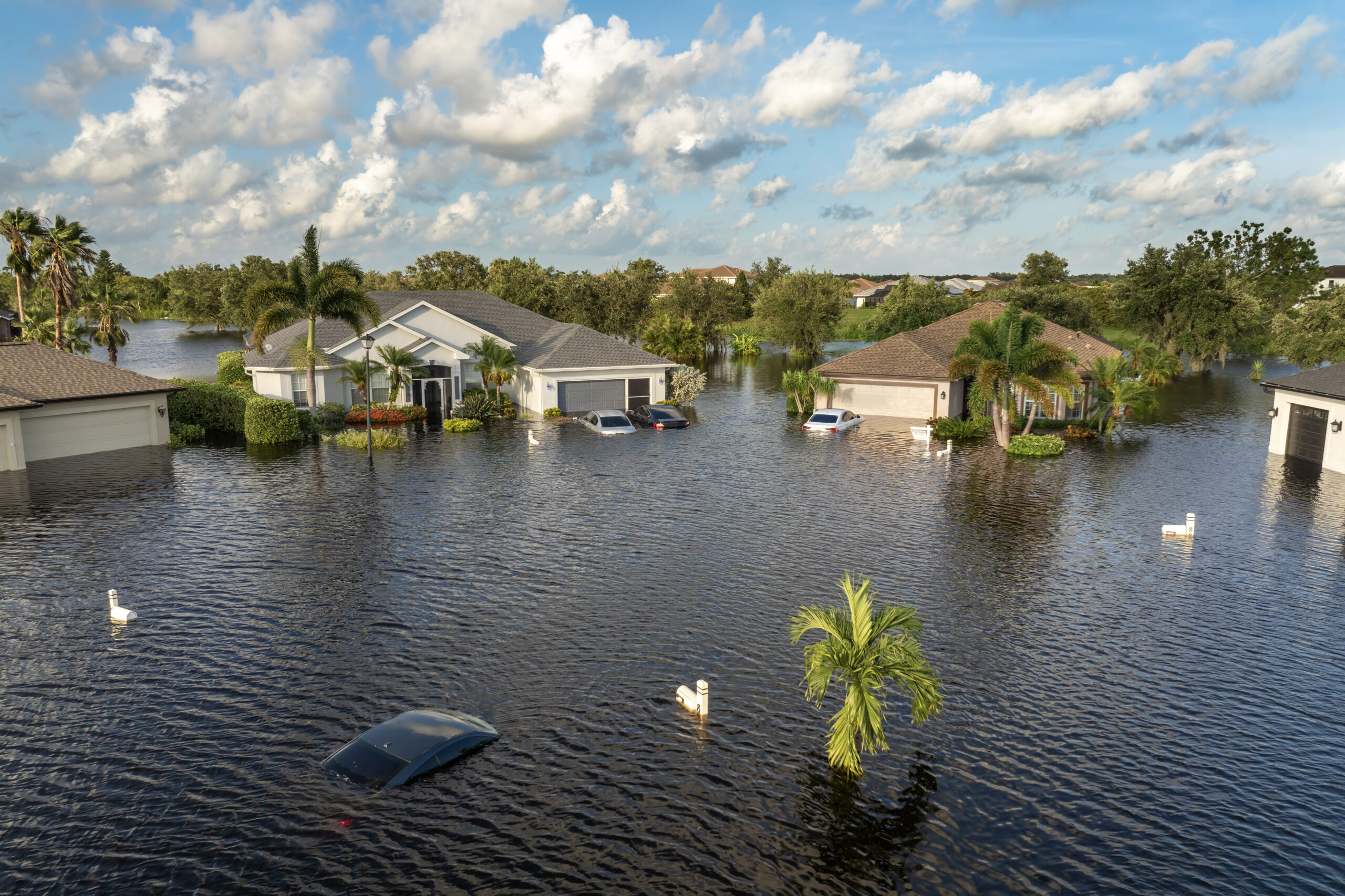 flooded Florida neighborhood