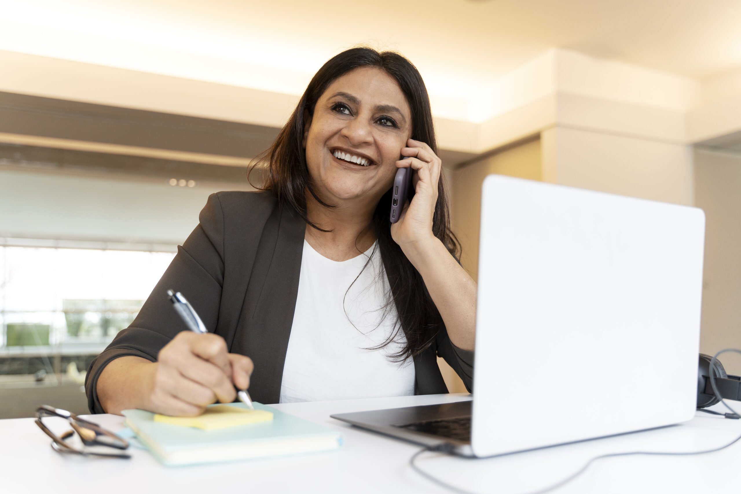 professional woman on phone